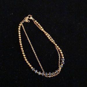 Merx Gold/Grey Beaded Bracelet